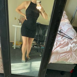 Mini fitted black dress